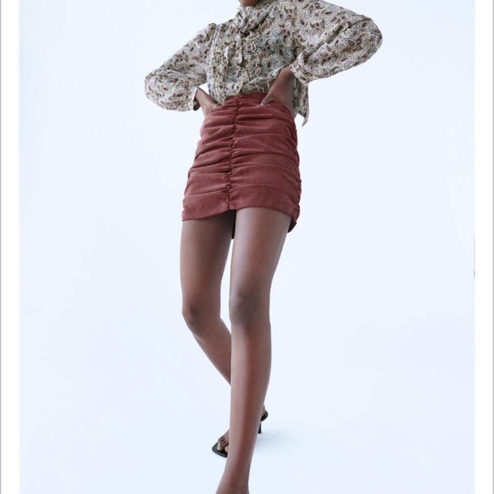 Brand new -Zara Draped mini skirt